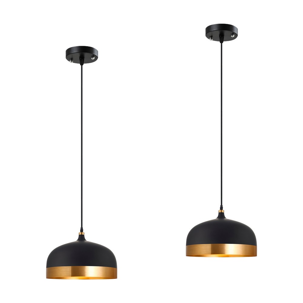 Black Pendant light with a gold finish -Ø 34cm