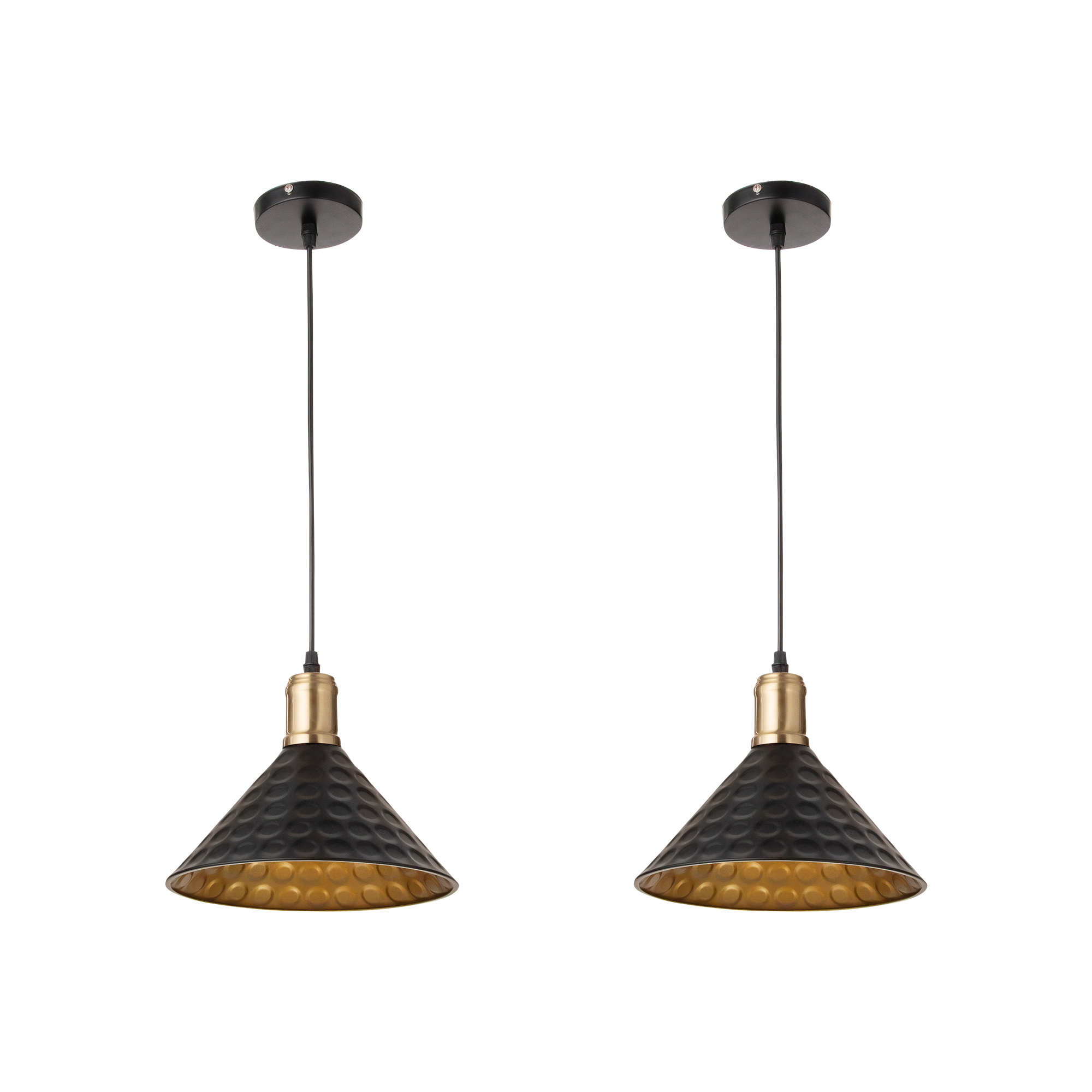 A Ceramic industrial Black pendant light-24cm