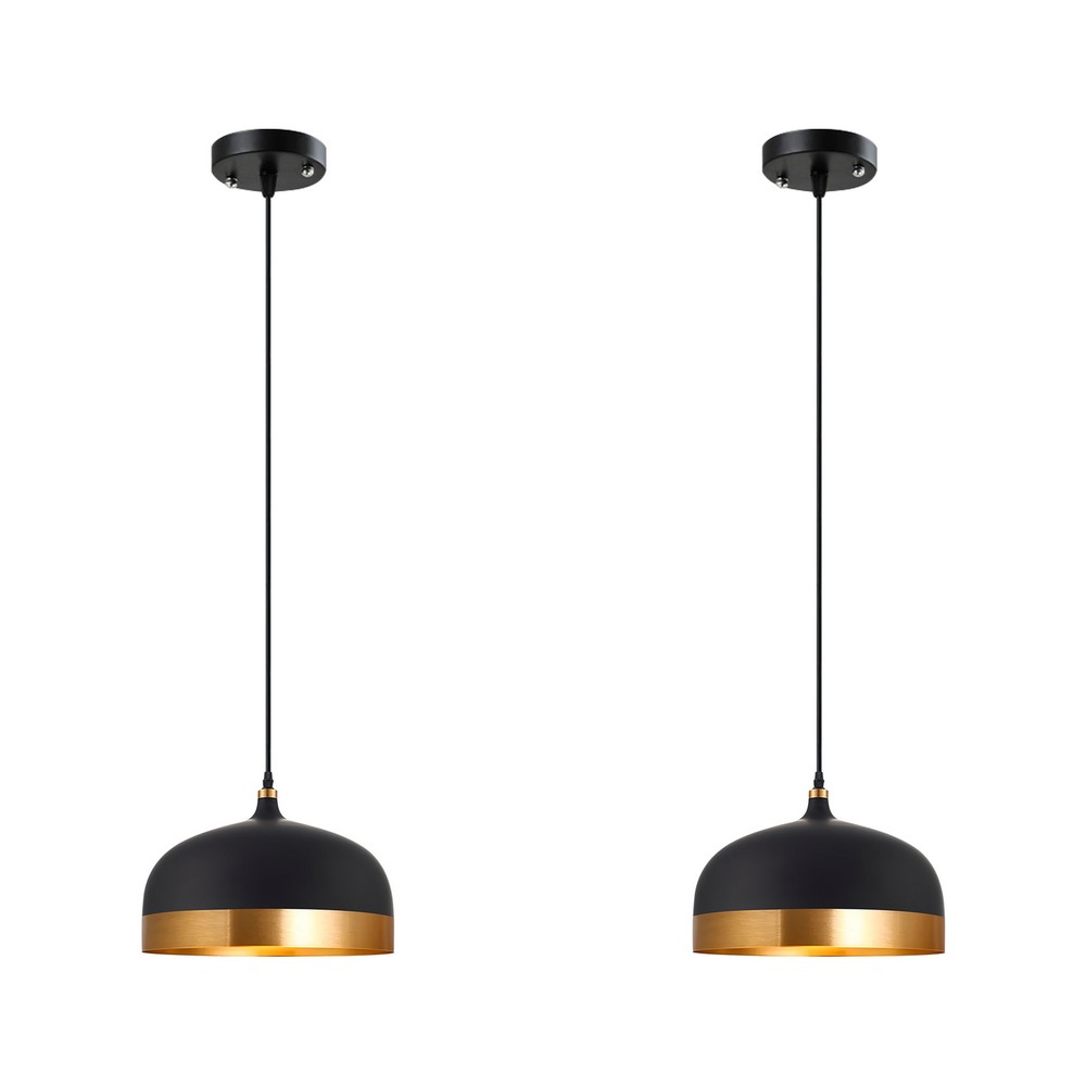 Black Pendant light with a gold finish -Ø 34cm