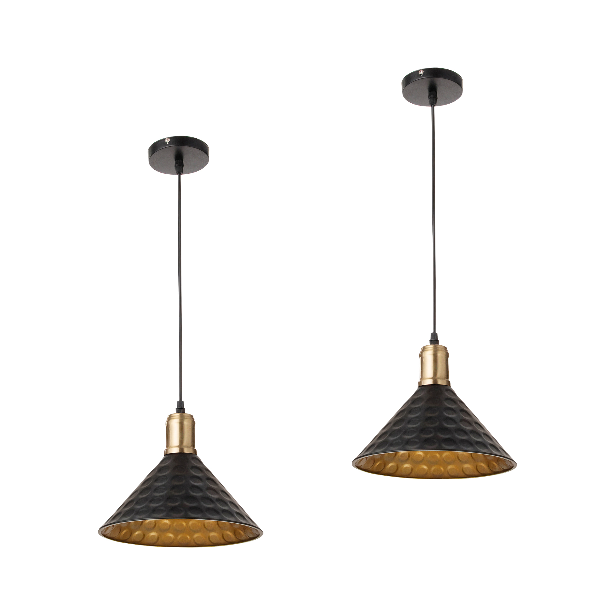 A Ceramic industrial Black pendant light-24cm