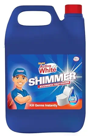 Shimmer Toilet Cleaner, 5L Mega Jar | Original Liquid Cleaner | Powerful Toilet Cleaner | All in One Purpose Cleaner | Home and Commercial Use