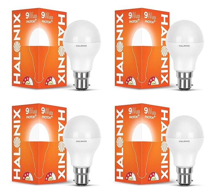 Halonix 9 Watts Led Bulb Astron Plus Base B22 (Cool Day Light) Pack Of 4