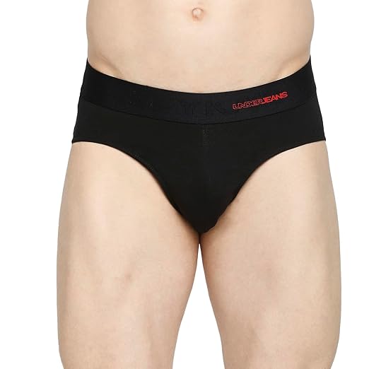 Underjeans Men's Cotton Blend Regular Fit Printed Brief
