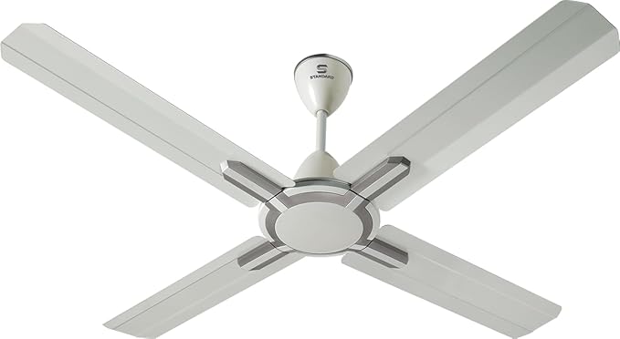 Standard 1200 mm Cruiser ES 4 Blade | 100% Energy saving Ceiling Fan | Higher Air Delivery | (Pearl White Silver,Pack of 1)