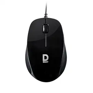 Wired Mouse DS112-Black with USB Type C Connector, 1200DPi, Lightweight | Marketed by Dell