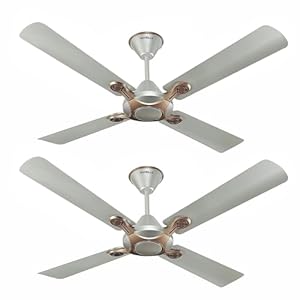Havells 1200mm Leganza ES 4B Ceiling Fan | Best fan in 4 Blade, Premium Finish Decorative Fan, High Air Delivery | Energy Saving, 100% Pure Copper Motor, 2 Year Warranty | (Pack of 2, Bronze Gold)
