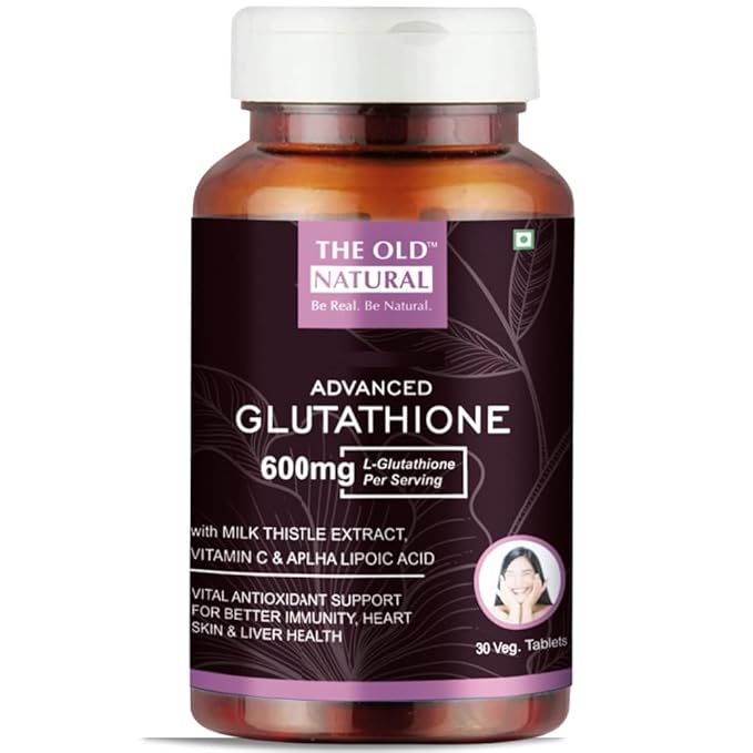 Glutathione tablets 600mg 30 Tablets With Vitamin C & E, Biotin, Grape Seed Extract & Alpha Lipoic Acid, Antioxidant Support (30 Veg Tablets)