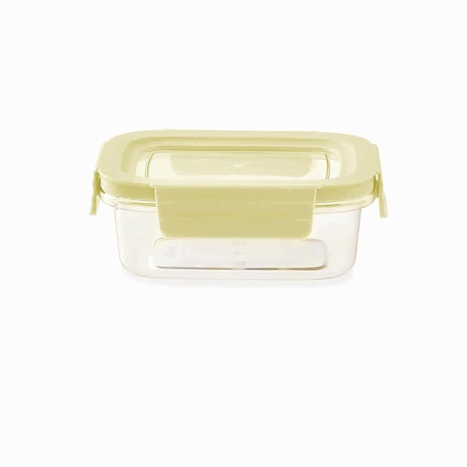 Cello Stylelock Kitchen Storage Containers 410 ml, Baby Green | Premium Food Grade Quality, BPA Free, Air Tight Clip Lock, Stackable Container | Multipurpose Plastic Storage Container For Home Kitchen