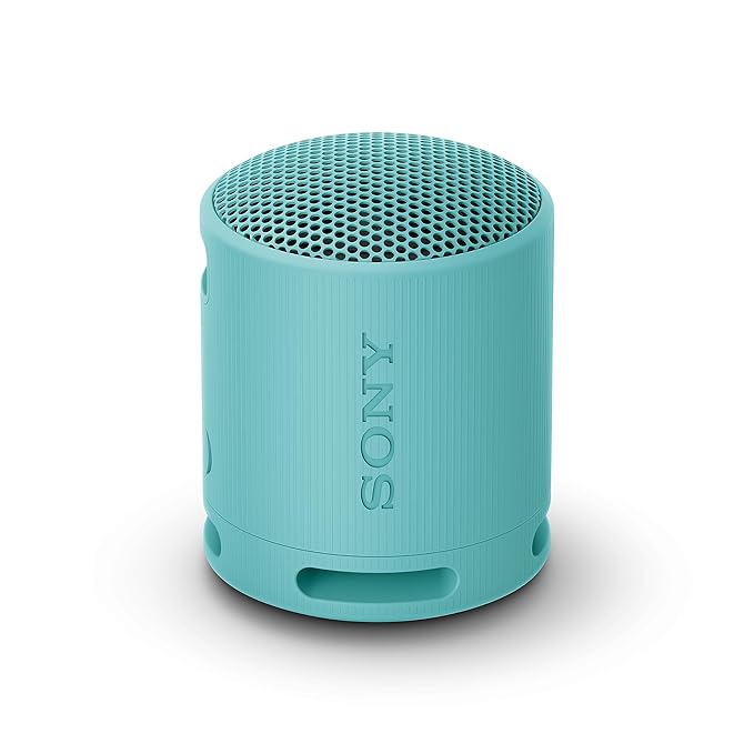 Sony SRS-XB100 Wireless Bluetooth Portable Lightweight Super-Compact Travel Speaker, Extra-Durable IP67 Waterproof & Dustproof, 16 Hrs Batt, Versatile Strap, Extra Bass & Hands-Free Calling-Blue