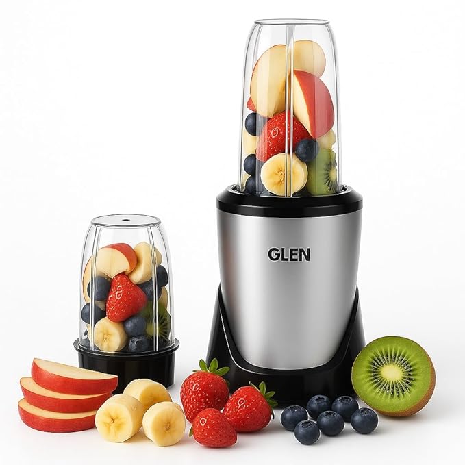 Glen Nutri Blender Mixer Grinder 900W | 2 Unbreakable Jars (1000ml + 800ml) | Dual SS Blades | Thermal Overload Protector | ISI Certified | Smoothie Maker/Mixer/Grinder - SA4048UT