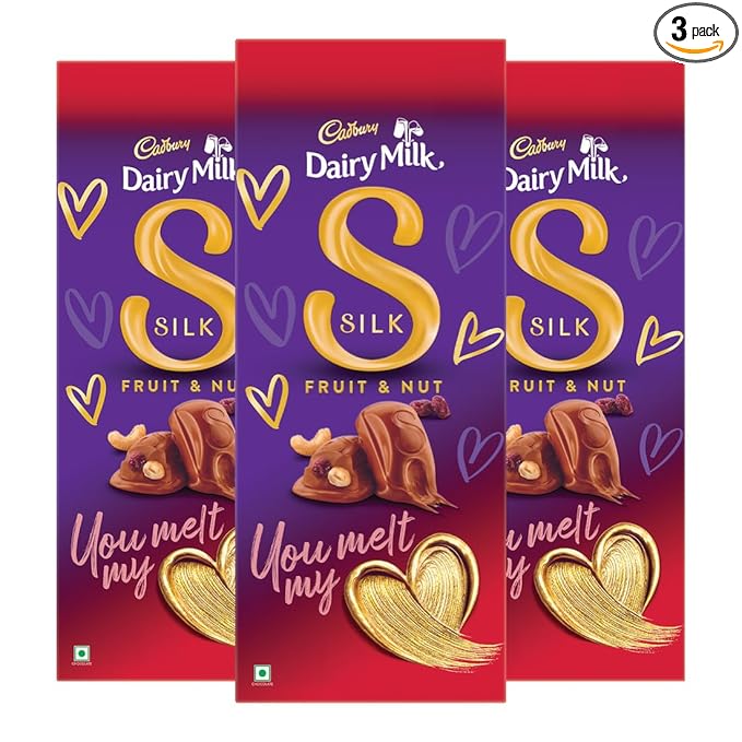 Cadbury Dairy Milk Silk Fruit And Nut Chocolate Bar, 137 Gm (Pack Of 3)