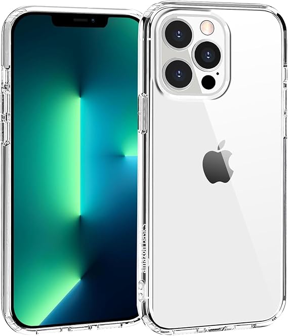 amazon basics Ultra Hybrid Clear Case for iPhone 13 Pro | Camera and Drop Protection