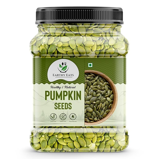 Earthy Eats Pumpkin Seed 400gm | Nutrient-Rich Healthy Diet Snack | Baking, and Salads, Yogurt & Smoothies | Kaddu Seeds for Eating | Pepitas | Rich in Dietary Fibre, No Preservatives