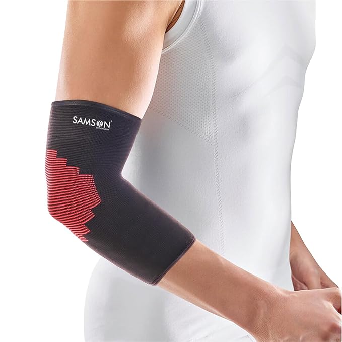 SAMSON Tennis Elbow Support - Pain Relief & Compression, Perfect for Gym, Yoga, Cricket & Badminton (Pair, Medium)