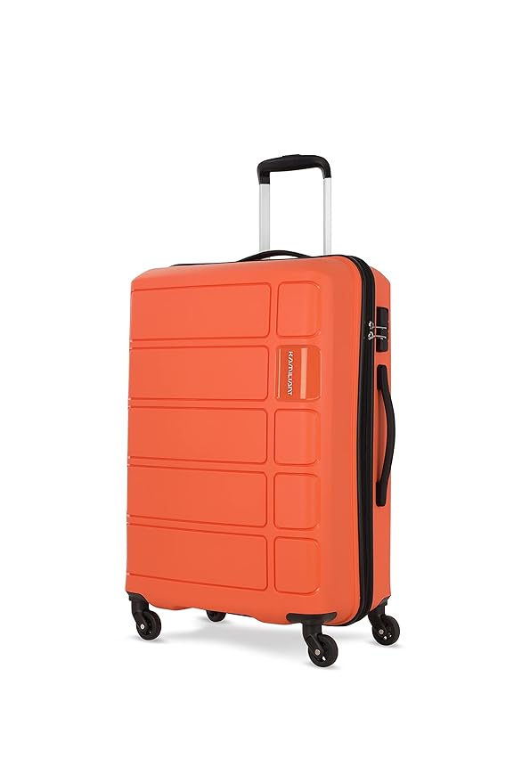 Kamiliant American Tourister Harrier | Trolley Bag Check-in Large Size (79 cms) for Travel| Hard Case Polypropylene (PP) Suitcase | 360° 4-Wheel Luggage Trolley | Combination Lock | Carrot Orange