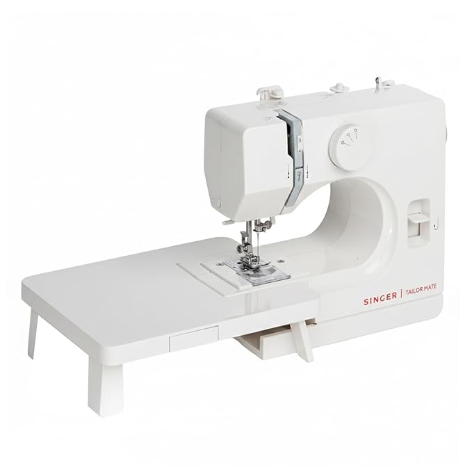 SINGER Tailor Mate Straight Stitch Sewing Machine with Free Arm | LED Light, Foot Pedal & Extension Table | 3 Stitch Length Options | 1-Year Warranty