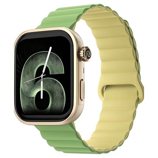 Noise Pro 6 Smart Watch:Intelligent AI, Endless AI Watch Faces, AI Companion, 1.85” AMOLED, EN2 Processor, Nebula UI 2.0, Emergency SOS, Compatible with iOS & Android(Magnetic Lime)
