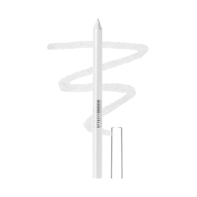 Maybelline New York Tattoo Studio Gel Eyeliner Kajal Color Pencil - Polished White, Metallic & Matte Looks That Last Up To 36 Hours, Maybelline Water-proof & Smudge Resistant Eyeliner