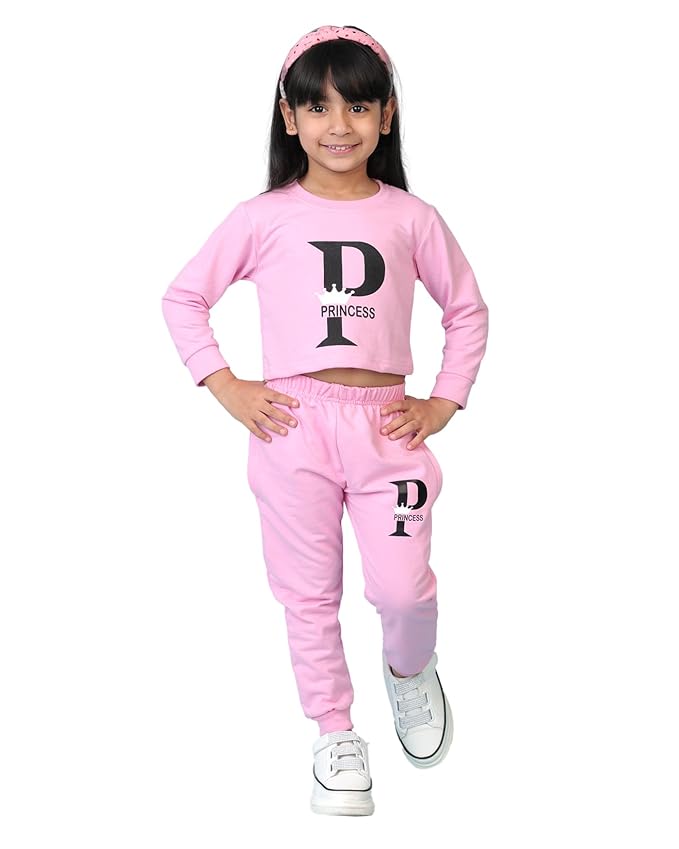 Kuchipoo Girls Crop Top and Trackpant Set