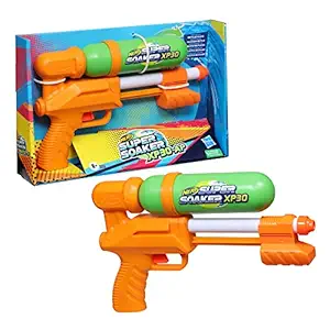 Nerf Super Soaker XP30-AP Water Blaster | Tank Made with Recycled Plastic | Air-Pressurized Continuous Water Blast | Pichkari for Outdoor Water Games | Branded Toy Pichkari for Holi | Kids Ages 6+