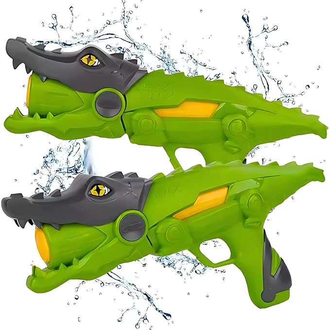 Storio Holi Pichkari Water Gun Toy for Kids Super Power Water Cannon Crocodile-Shaped Water Blaster Pump-Action Water Gun for Summer Games