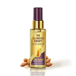 Bajaj Almond Drops Hair Serum 50 ml | With Almond Oil & Vitamin E | Nourishes Dry & Frizzy Hair.