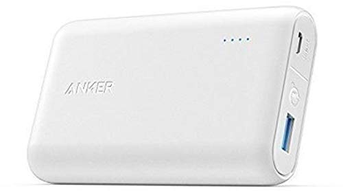 Anker PowerCore 10000mAh Small & Light Portable Ultra-Compact External Battery Power Bank with Fast-Charging Technology - White