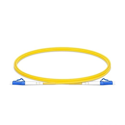 3 Meter LC to LC Fiber Optic Cable – Simplex Single Mode 9/125 Jumper, FSMS LC/UPC to LC/UPC Connectors, Yellow – High-Speed Data Transmission