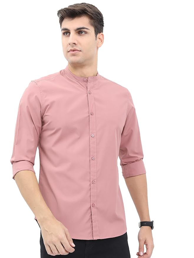 Ketch Men's Cotton Slim Fit Solid Full Sleeve Shirt