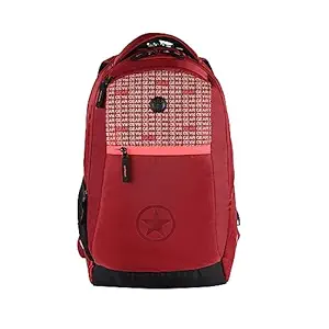 Gear Rockstar 34L Large Water Resistant School/Casual 5 Compartment Backpack/Daypack/Travel 5 Compartment Backpack/Kids/College Bag for Boys/Girls/Men/Women (Maroon)