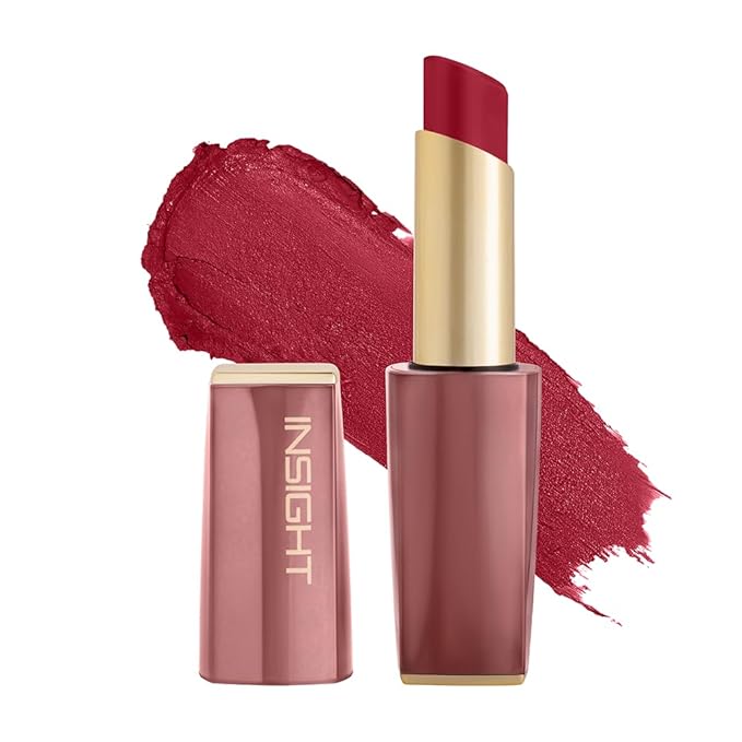 INSIGHT Pure Matte Lipstick - Seen Zone| High Pigment, Long Lasting Smooth Matte Finish | Enriched with Vitamin E & Coconut Oil - 3.3 g
