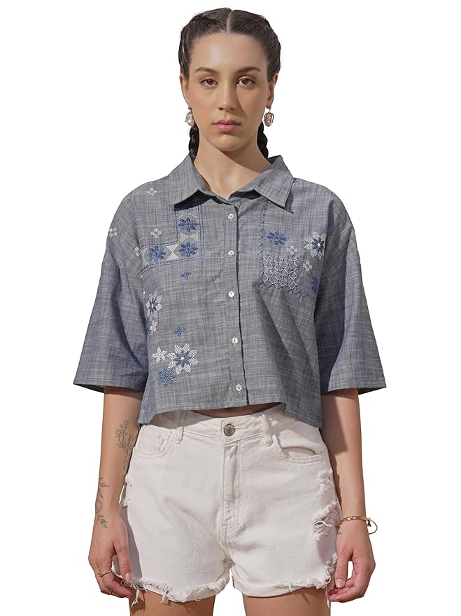 Vishudh Women's Classic Shirt | Timeless Design for Casual & Formal Occasions