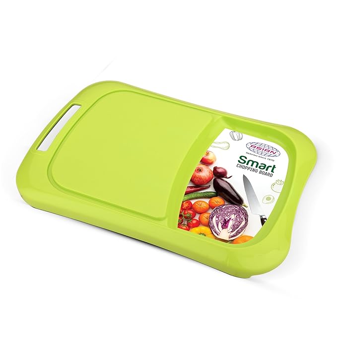 Asian Plastowares - Chopping Board | Multipurpose Chopping Board | Durable Cutting Board for Kitchen Use | Chopper for Fruits, Vegetables & Meat | Essential Kitchen Tool | Green