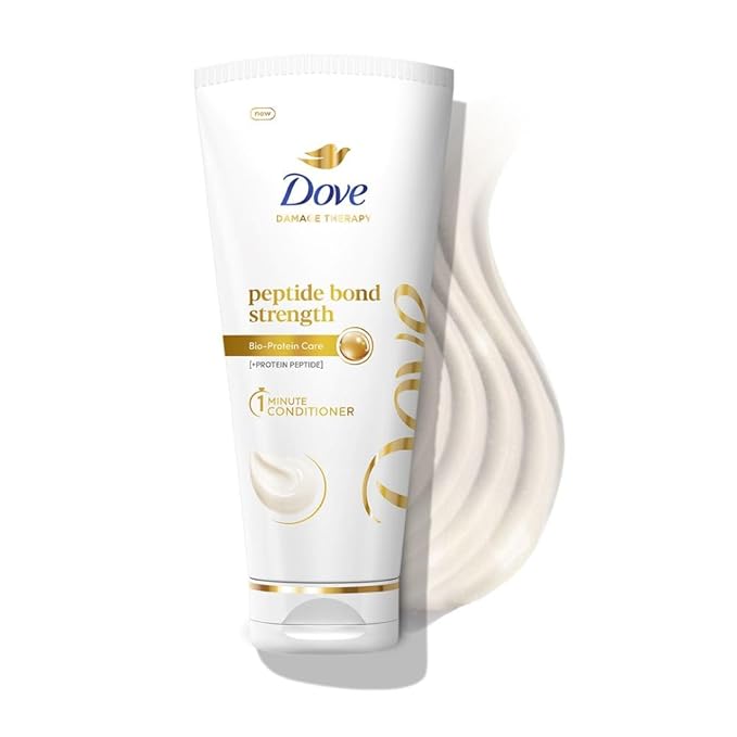 Dove Peptide Bond Strength Conditioner for Dry & Damaged Hair - 175 ml | Enriched with PROTEIN PEPTIDES | Reconstructs broken Bonds for Fortified, Detangled & Smooth Hair