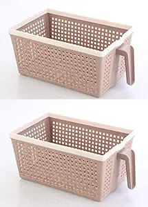 Nayasa Frill Fruit Basket for Dining Table & Fridge | Multipurpose Basket for Storage | Storage and Organisers | Ideal for Kitchen, Fridge & Dining Table | 6 Litre | Set of 2 - Multicolor