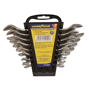 Goodyear 8 PCS DOUBLE OPEN END SPANNER SET