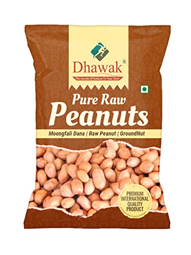 Dhawak Raw Peanut 900 gms, Ground Nut 100% Pure, Raw Moongfali Dana | Whole Peanuts|Red Peanuts Jumbo Sized