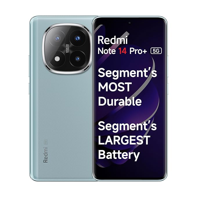Redmi Note 14 Pro+ 5G Phantom Purple 8GB RAM 128GB Storage| 50 MP Triple Camera with Telephoto | Corning Gorilla Glass Victus 2 | IP 68 | SD 7s Gen 3