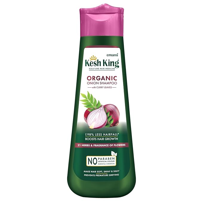 Kesh King Ayurvedic Onion Shampoo with 21 Herbs, Reduces Hairfall & Boost Hair Growth, 300ml
