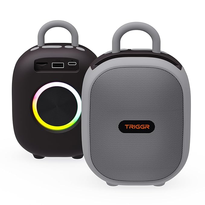 TRIGGR Roar 12 Portable BT, V5.3, FM Mode, Rubber Finish, 8 Hr Playtime 12 W Bluetooth Speaker (Rustic Dust, Mono Channel)
