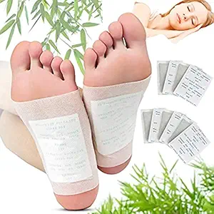 Cleansing Detox Foot Pads Natural Bamboo Vinegar Ginger Foot Pad Foot Pads for Stress Relief Sleep - Remove Toxins, Rest and Pain Free natural pads Cleansing Detox Foot Patches (10 Pad)