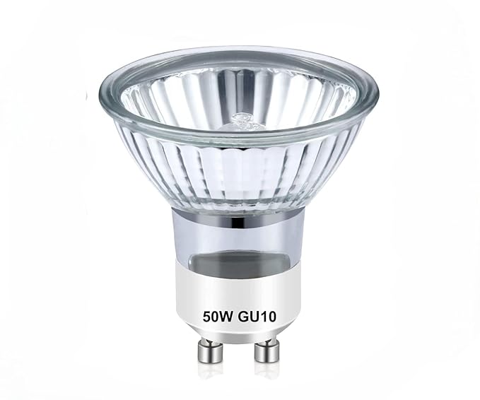 AuraDecor GU10 Halogen Light Bulb, 50W, 2800K Warm White, Dimmable Spotlights for Track & Candle Warmer Lamps (1, Warm White)