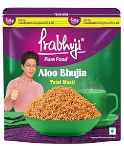 Prabhuji Pure Food Aloo Bhujia Namkeen 900g | Crispy Potato Sev with Authentic Indian Spices | Light, Crunchy & Flavourful Snack | Perfect for Tea-Time, Travel, Parties & Everyday Munching