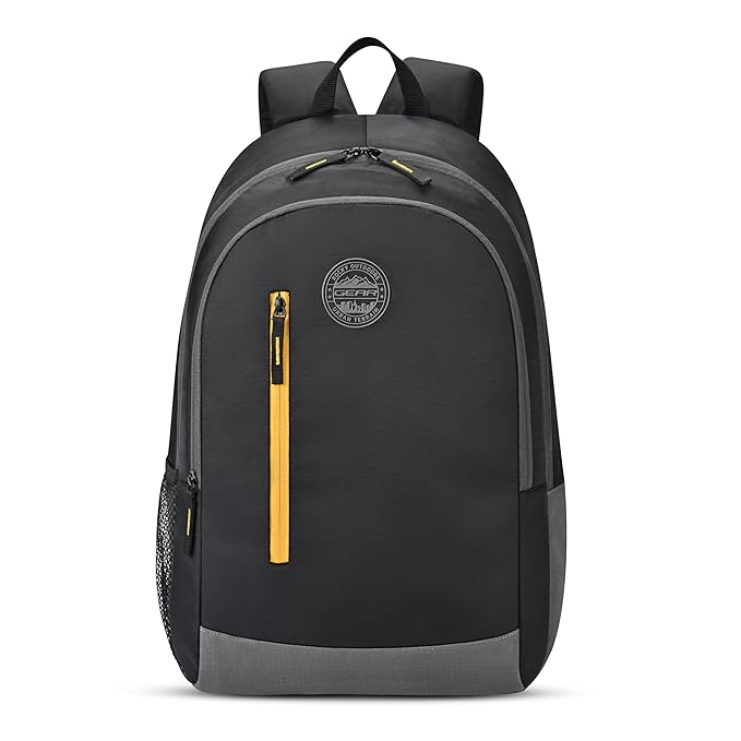 Gear 19 Ltrs Black and Yellow Backpack (BKPECOBP40112)
