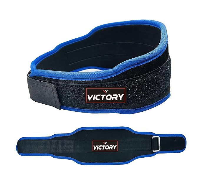 VICTORY Vision 6-Inche Unisex Weightlifting Gym Belt Ultra-Light Foam Core for Fitness Workout, Double Belt, Reinforced Stitching for Durability, Hook & Loop Closure (S (Fits 24-28 inches))