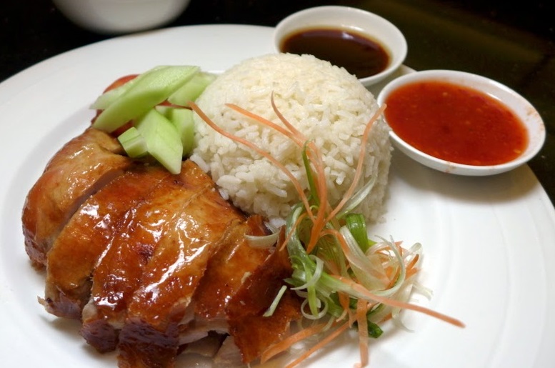 Hainanese Style Chicken Rice with Roasted Chicken