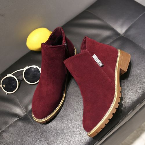 Ankle Boots Low Heel Casual Short Booties