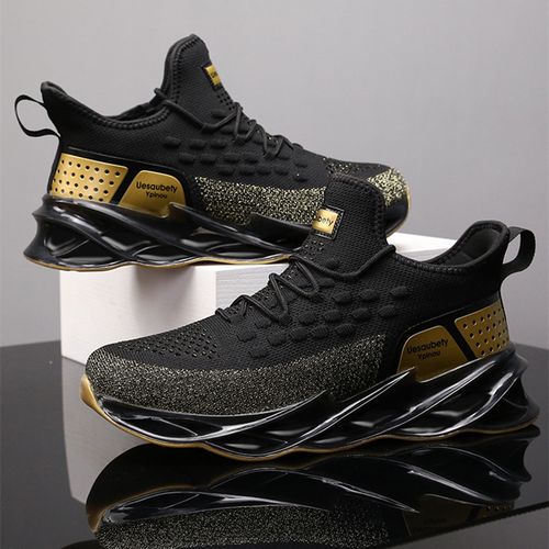 Casual Noble Running Sneakers - Black or Gold