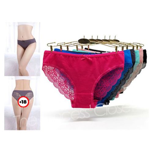 Female Transparent Cotton Lace Panties