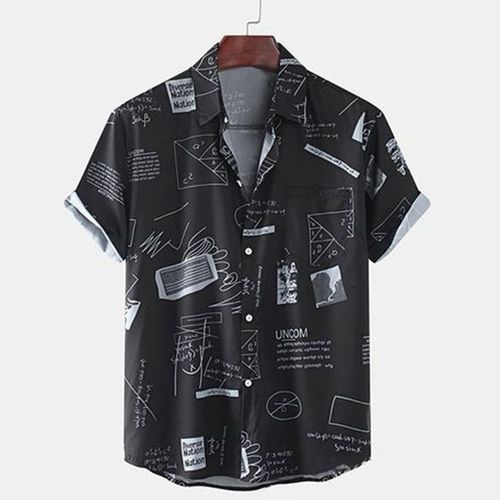 Hawaiian Short Sleeve Shirt - Black
